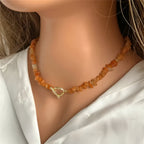 Bohemian Necklace with Natural Stone Beads