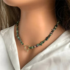 Bohemian Necklace with Natural Stone Beads