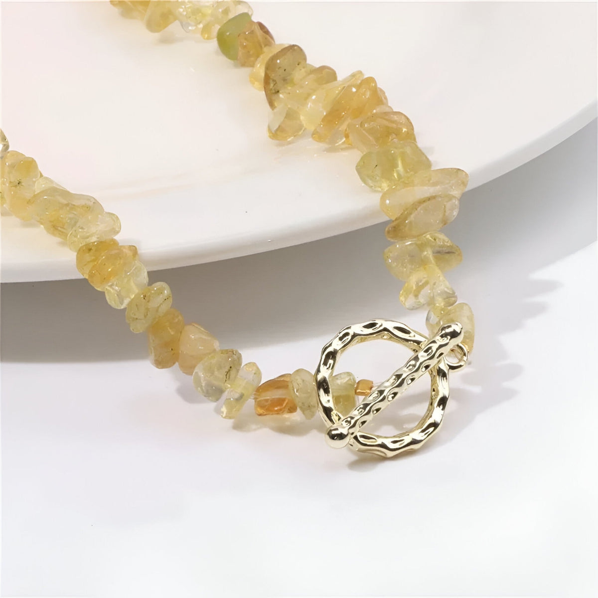 Bohemian Necklace with Natural Stone Beads