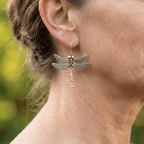 Vintage-Style Dragonfly Drop Earrings