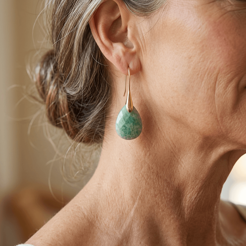 Amazonite Teardrop Earrings