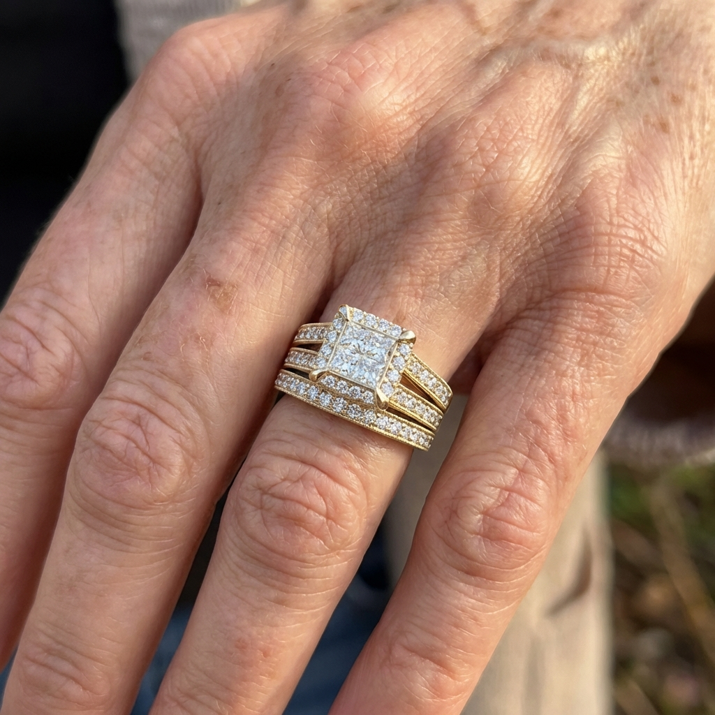 Vintage Stackable Zirconia Bridal Ring