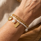 Vintage-Style Layered Pearl Bead Bracelet