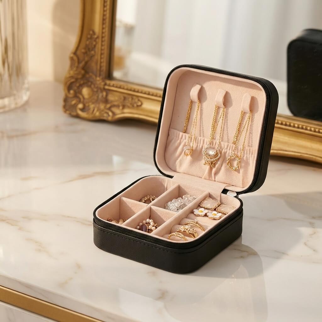 Portable Travel Jewellery Organiser Case