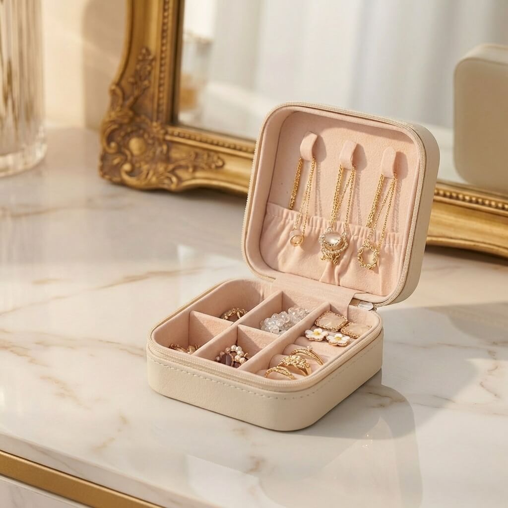 Portable Travel Jewellery Organiser Case