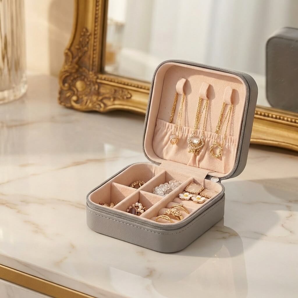 Portable Travel Jewellery Organiser Case