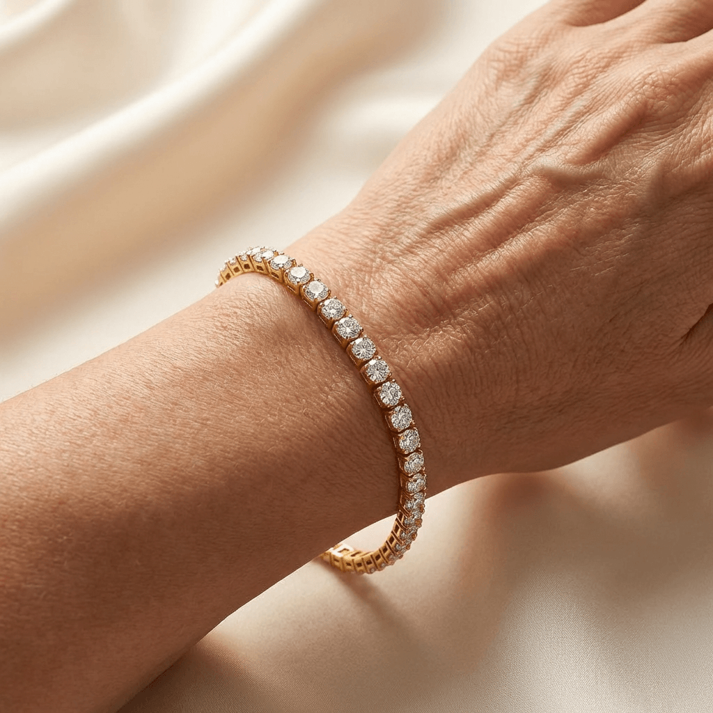 Adjustable Gold-Plated Zirconia Tennis Bracelet
