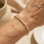 Zirconia Gold-Plated Tennis Bracelet