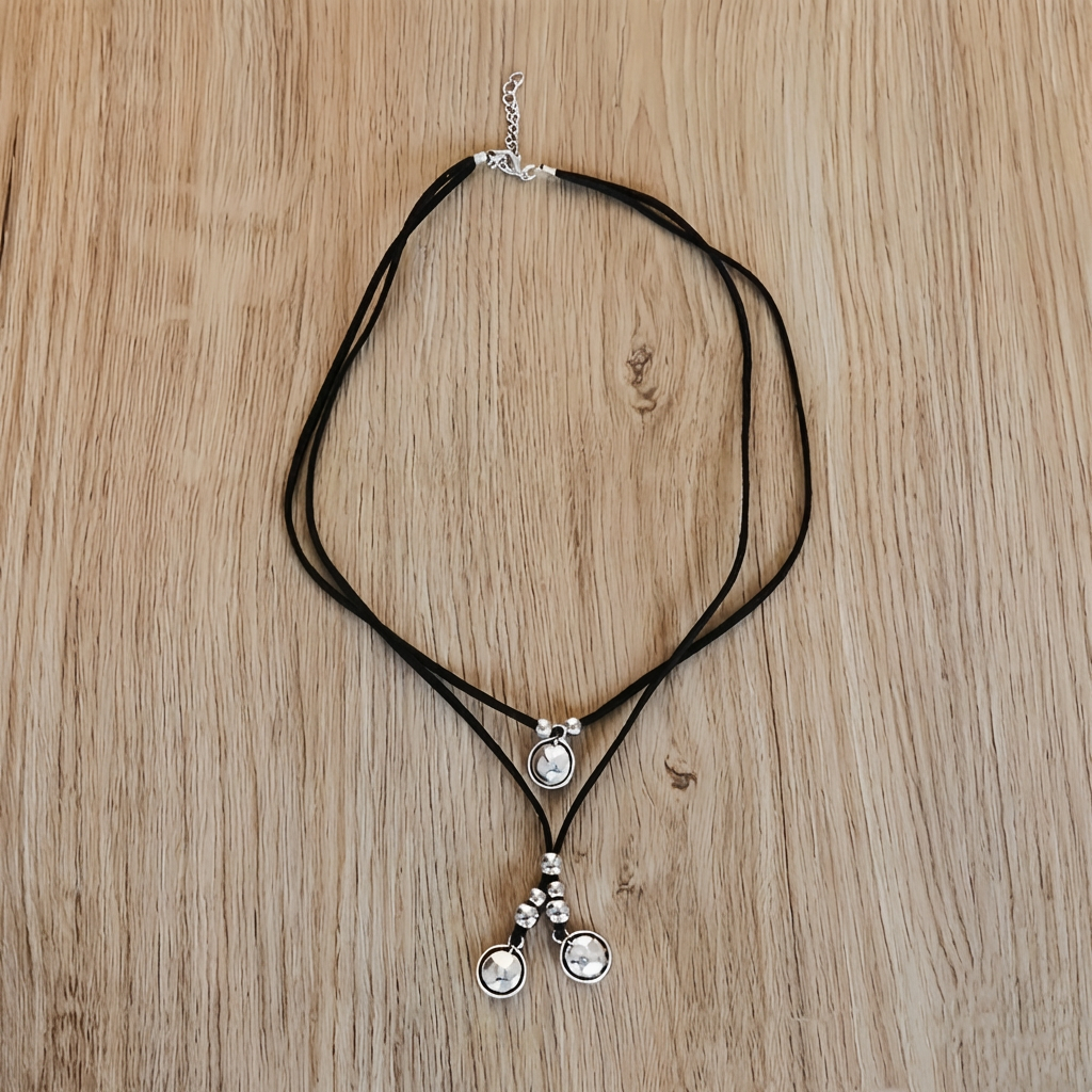Vintage Double-Layer Pendant Choker Necklace
