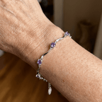 Wavy Purple Synthetic Zirconia Bracelet