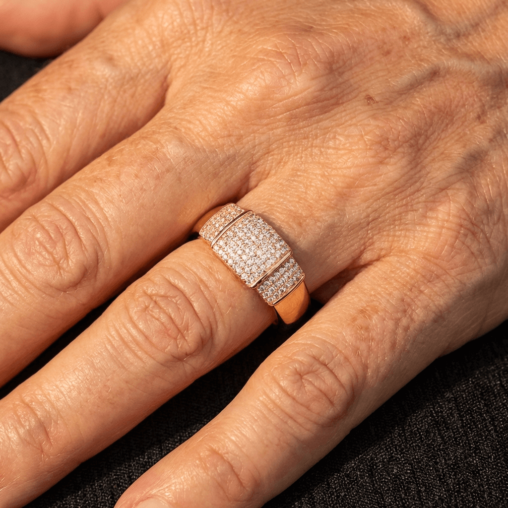 Cubic Zirconia Gold-Plated Ring