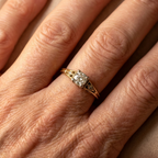 Vintage-Style Zirconia Fine Gold-Tone Ring