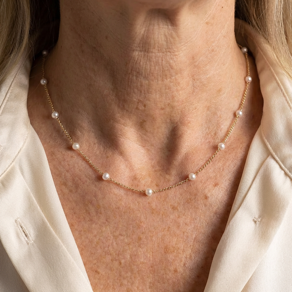 Small Pearl Gold-Plated Necklace