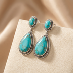 Vintage Turquoise Statement Necklace and Earrings