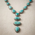 Vintage Turquoise Statement Necklace and Earrings
