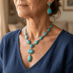 Vintage Turquoise Statement Necklace and Earrings