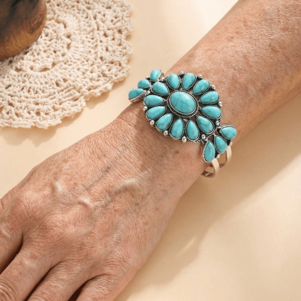Vintage Bohemian Ethnic Turquoise-Look Bracelet