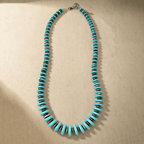 Vintage Boho Turquoise Disc Bead Necklace