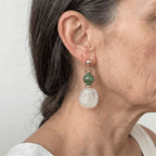 Vintage Asymmetric Tie-Dye Acrylic Long Pendant Earrings
