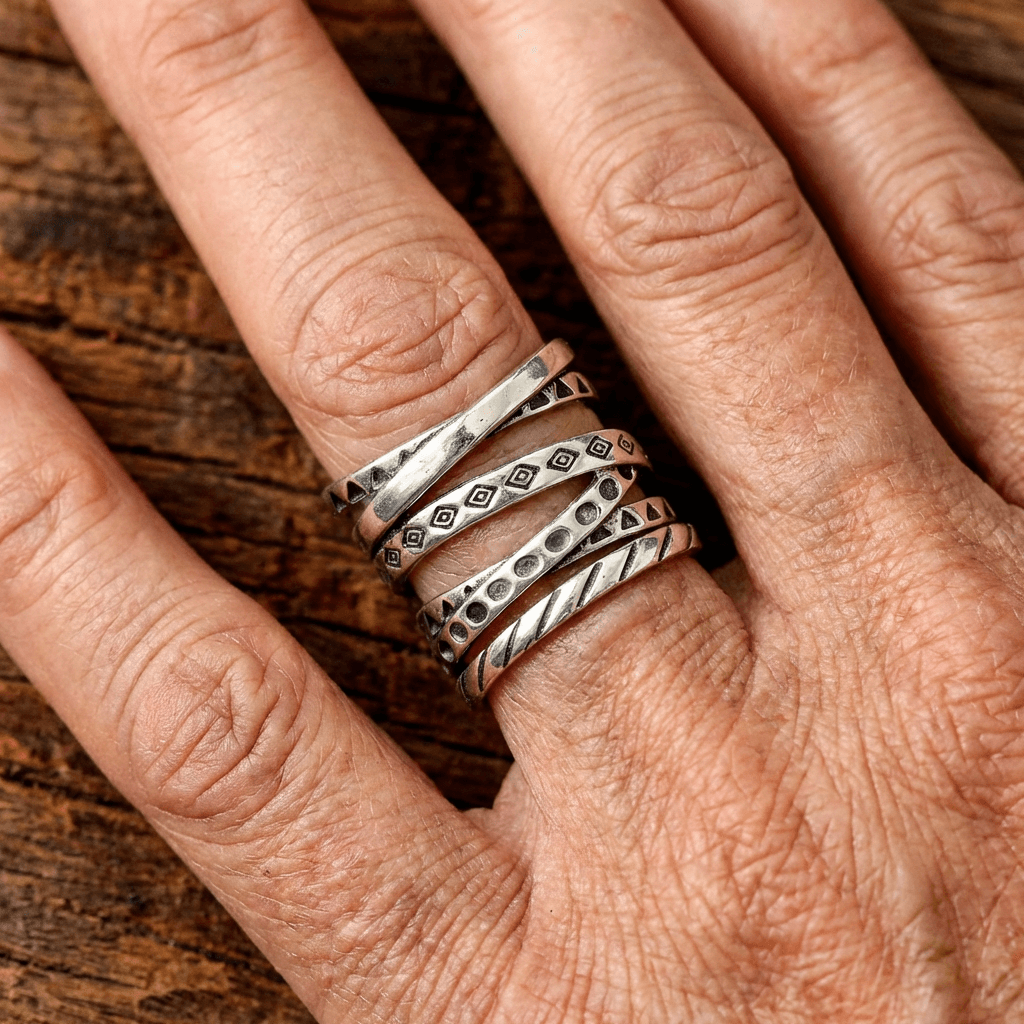 Vintage-Style Bohemian Long Wrap Silver-Plated Ring