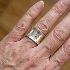 Adjustable Handmade Hammered Texture Ring