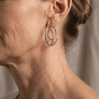 Vintage Patchwork Silver-Plated Earrings
