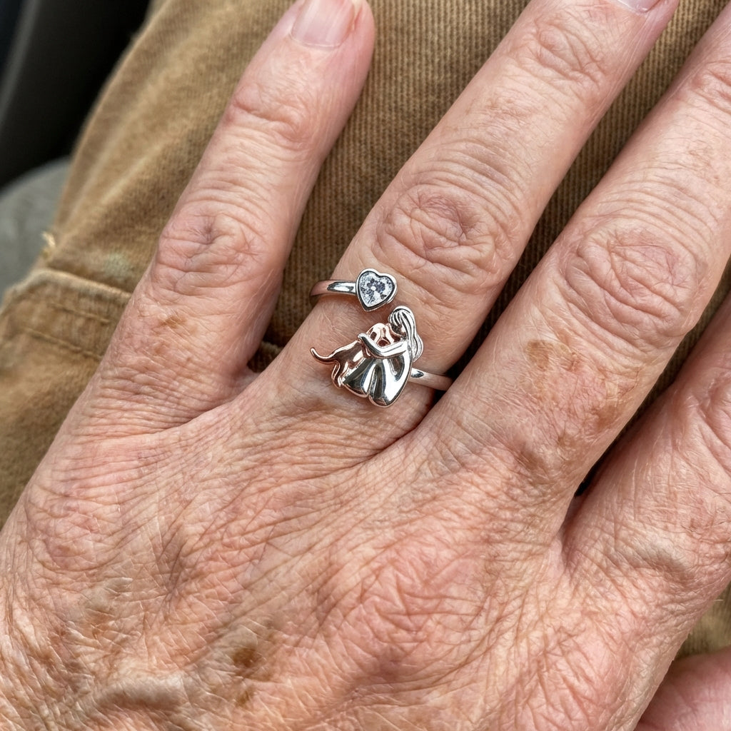 Adjustable Heart Message Ring