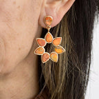 Handcrafted Bohemian Sea Sediment Jasper Stud Earrings