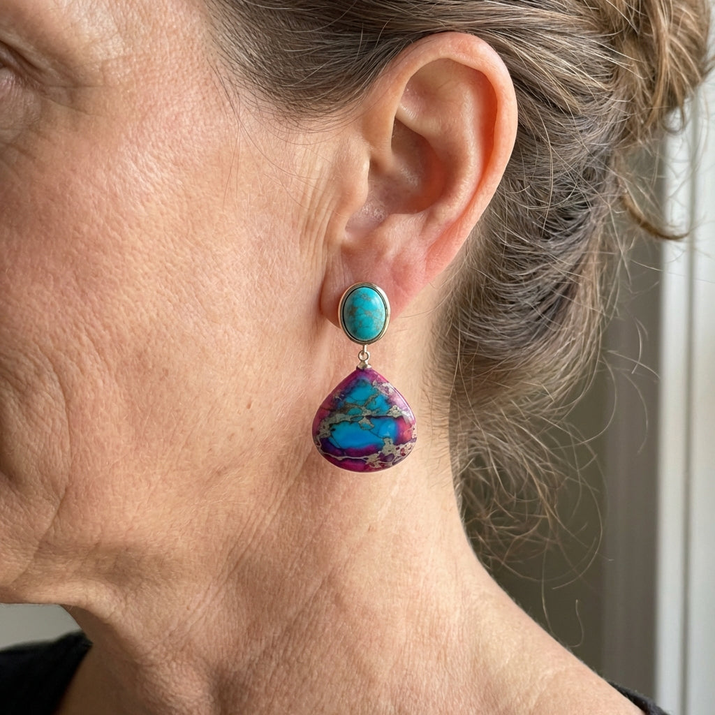Handcrafted Bohemian Emperor Jasper Earrings