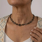 Bohemian Floral Swirl Short Choker Necklace