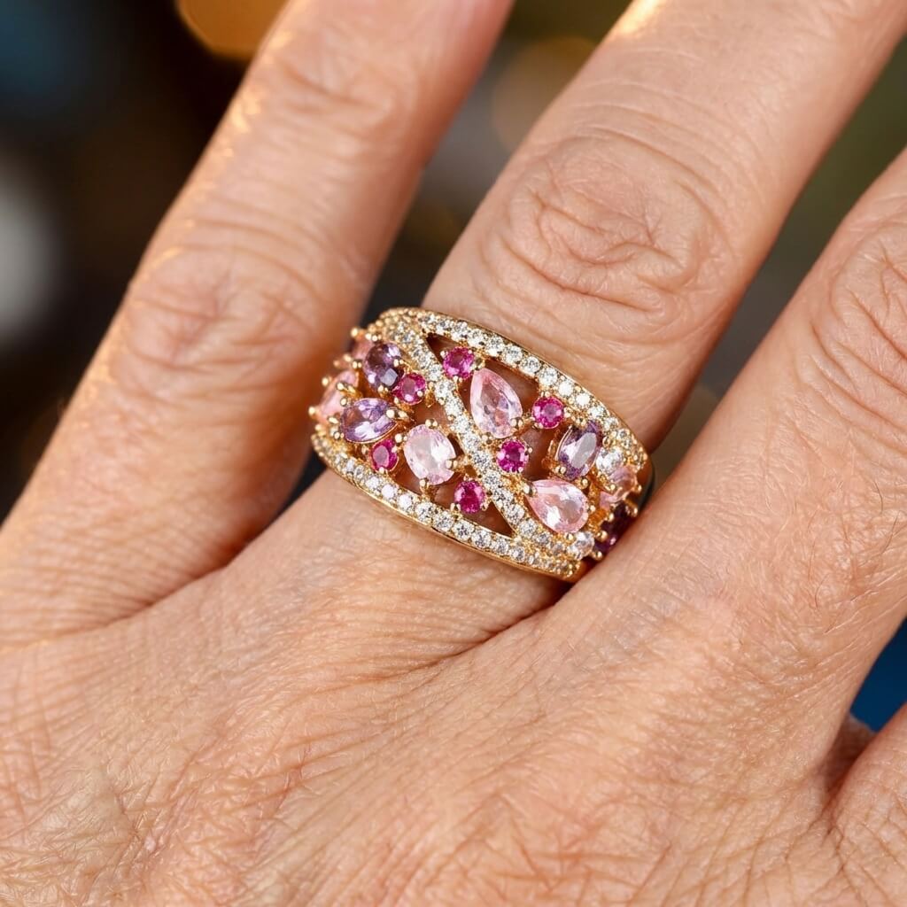 Classic Retro Water Drop Cubic Zirconia Ring