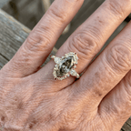 Green Cubic Zirconia Engagement-Style Ring