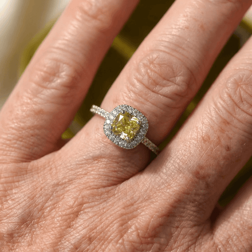 Adjustable Vintage-Style Open Olive Green Zirconia Ring