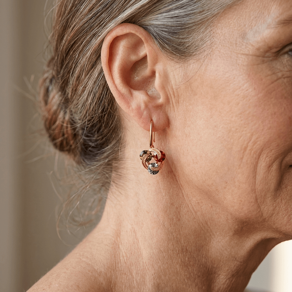Vintage Colourful Zirconia Pendant Earrings