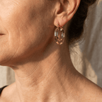 Hollow Round Gold-Plated Earrings