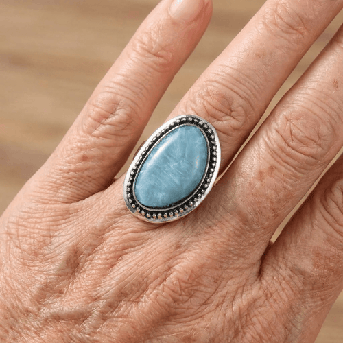 Adjustable Vintage-Style Elastic Geometric Enamel Ring