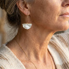 Vintage Boho Faux Pearl Bridal Earrings