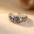 Vintage-Style Blossom Solitaire Ring