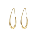 Open Gold-Tone Crescent Hoop Earrings