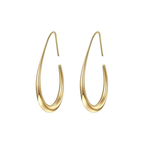 Open Gold-Tone Crescent Hoop Earrings