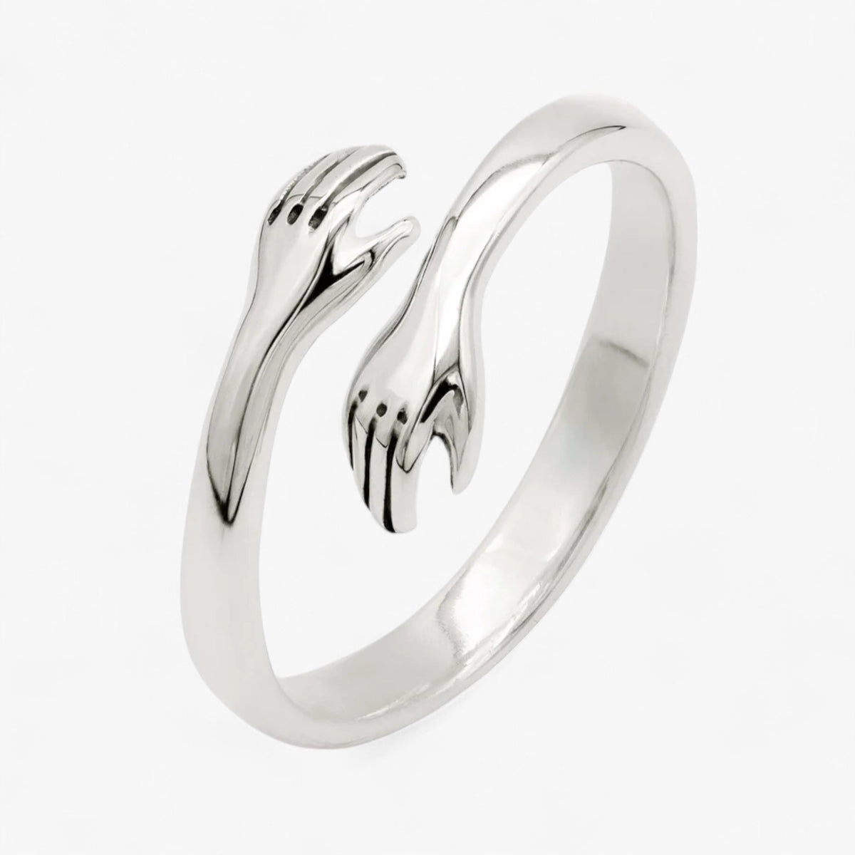 Gewikkelde ring met omarmende curve
