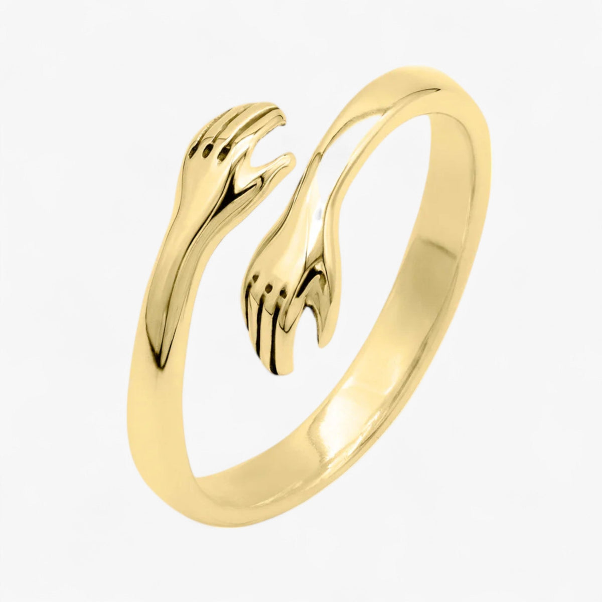 Gewikkelde ring met omarmende curve