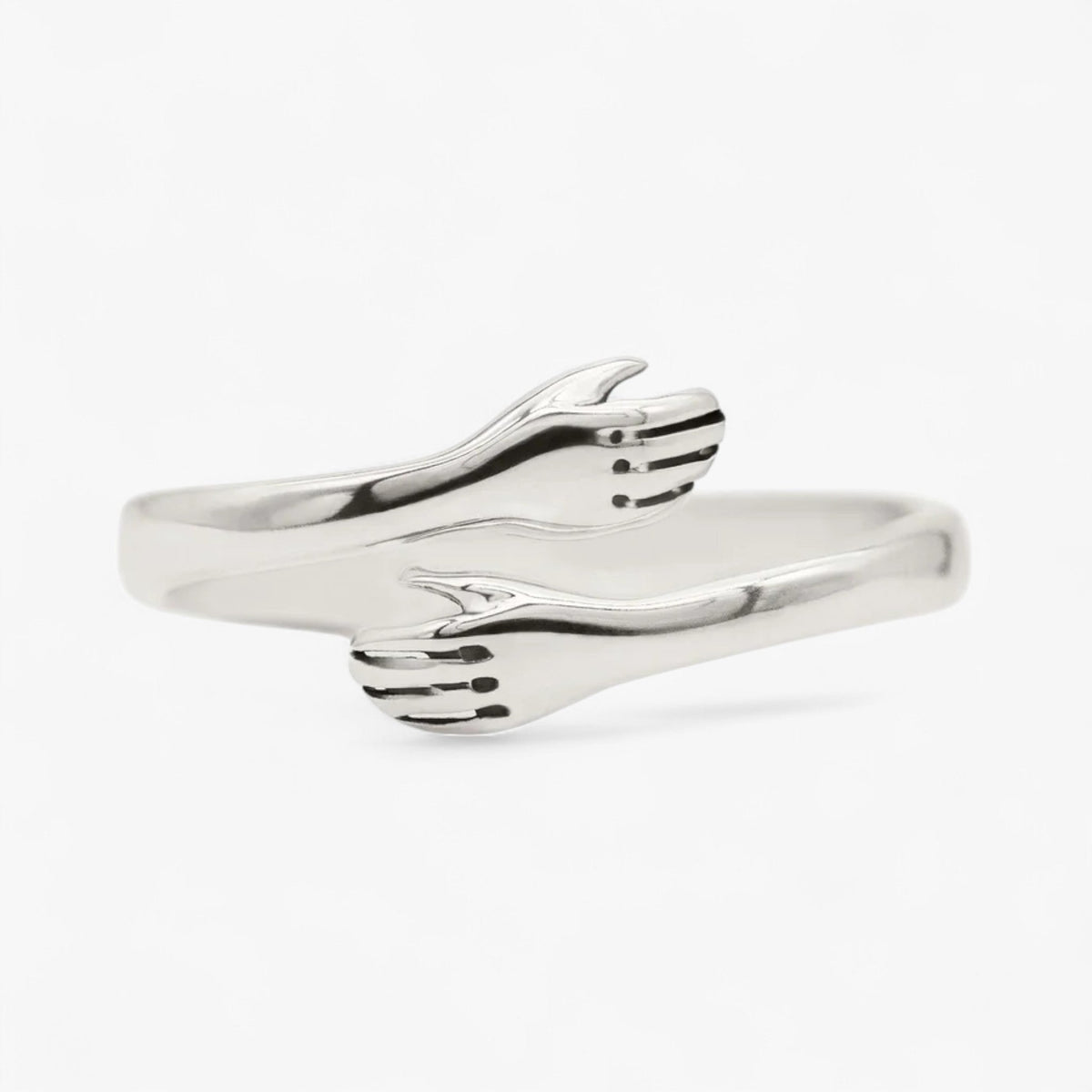 Gewikkelde ring met omarmende curve