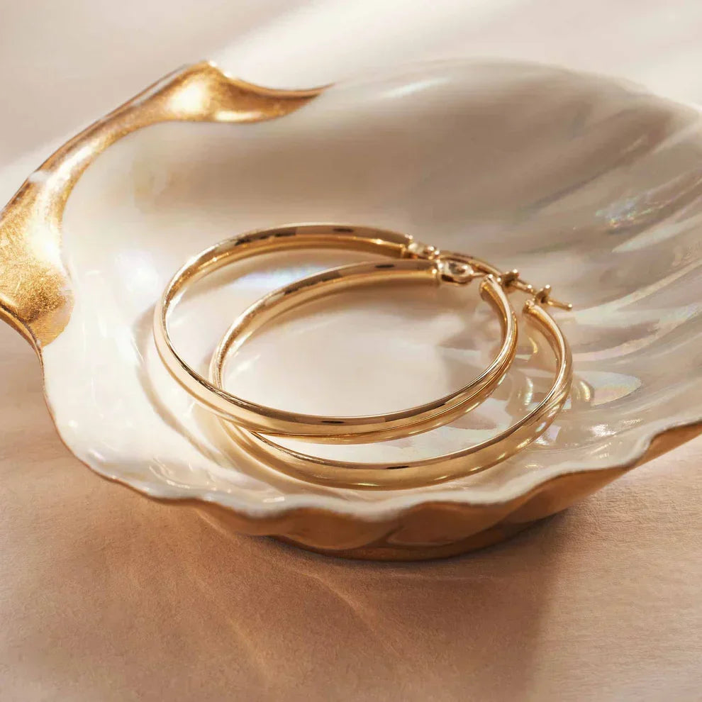 Large Thin Hoop Earrings