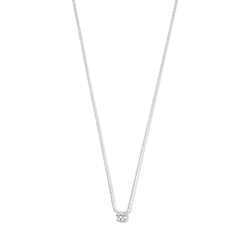 Ketting met moissanietsteen in drie metaaltinten
