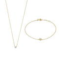 Zirconia Necklace and Bracelet Set