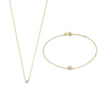 Zirconia Necklace and Bracelet Set
