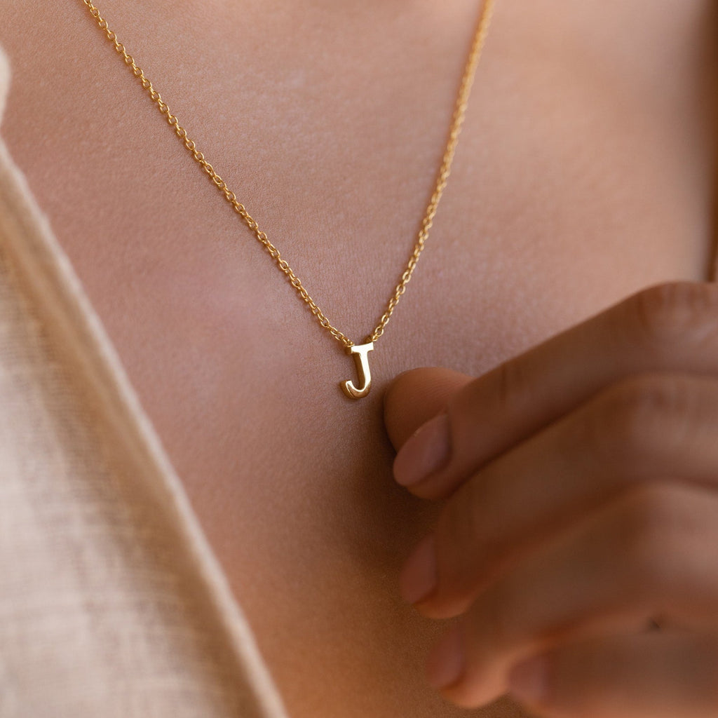 Dainty Initial Letter Necklace