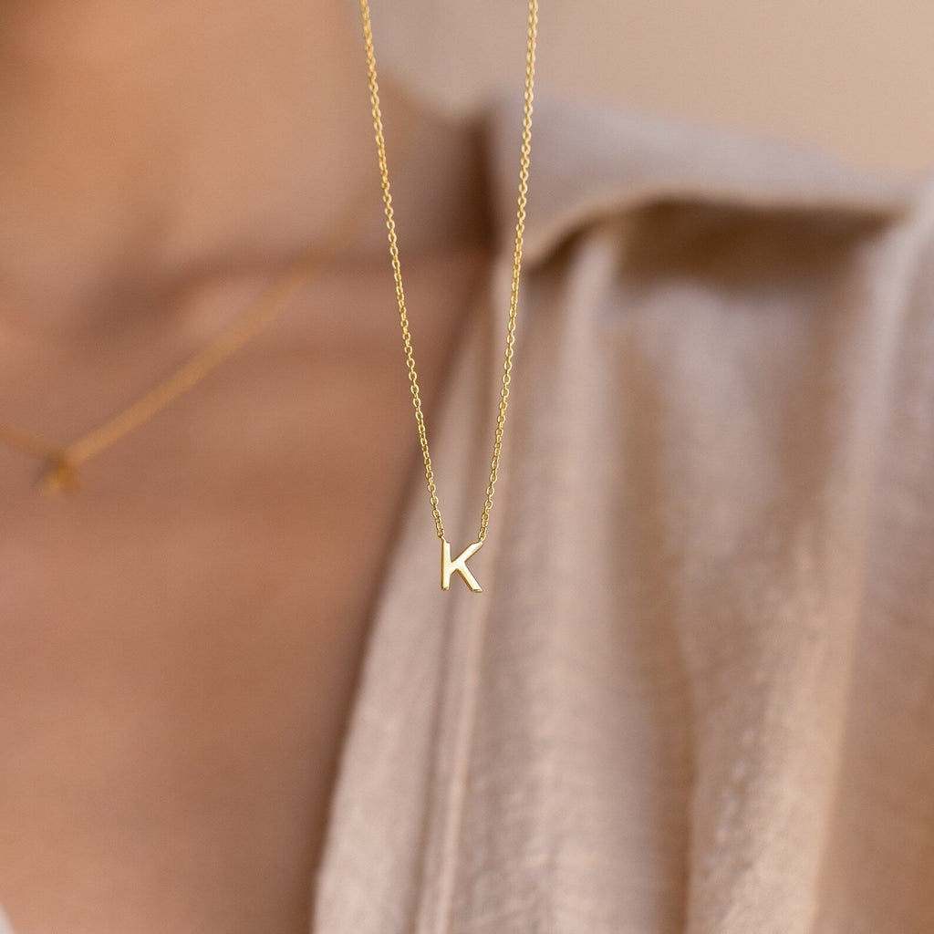 Dainty Initial Letter Necklace