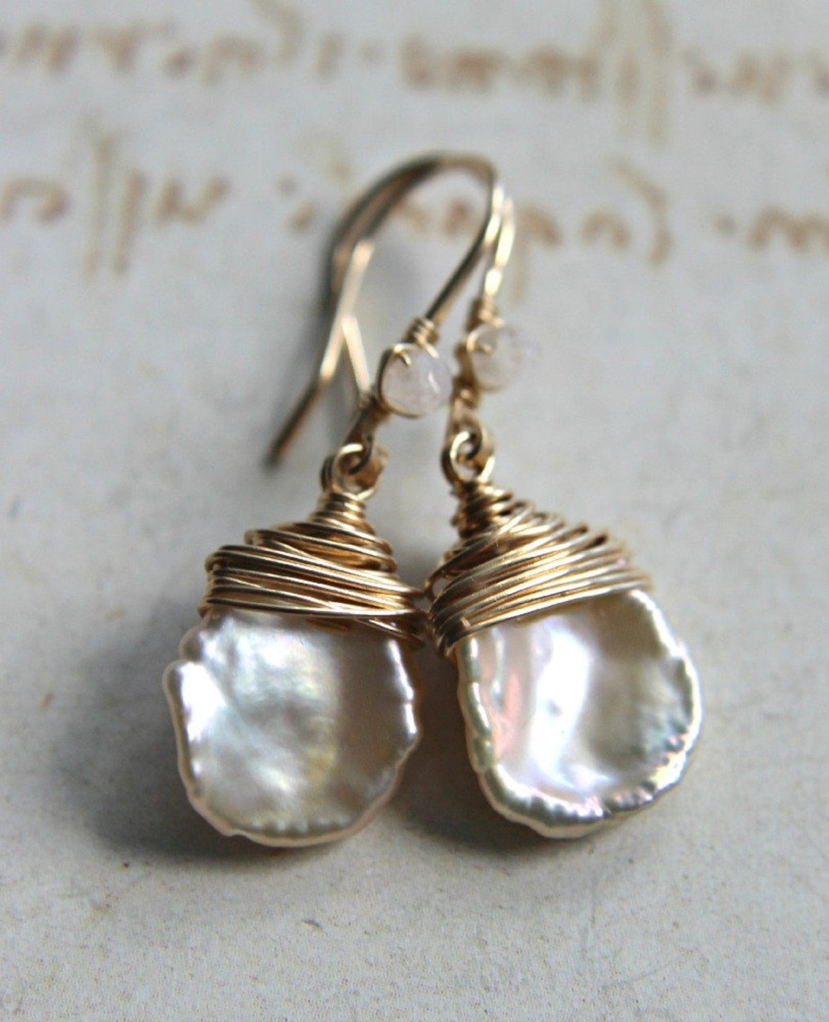 Vintage-Style Gold-Tone Green Crystal Drop Earrings